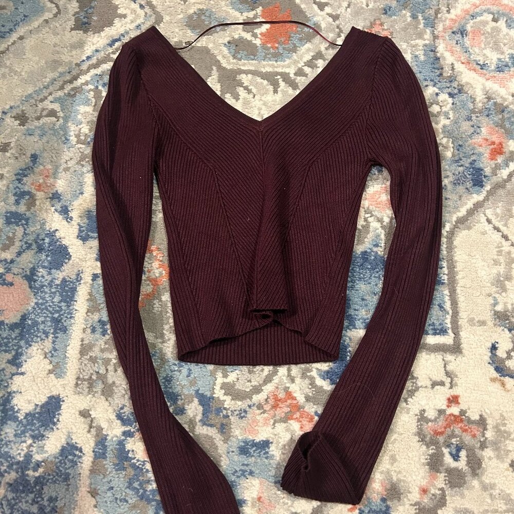 Pacsun Long Sleeve Magenta Sweater